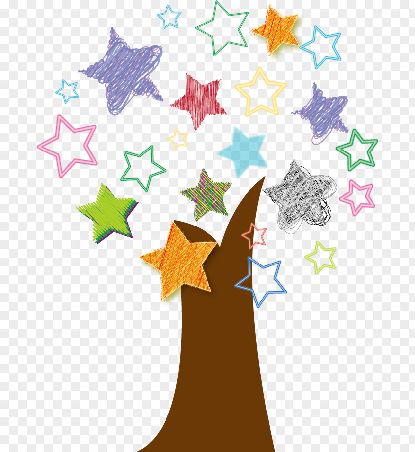 Star Tree Vector Material PNG