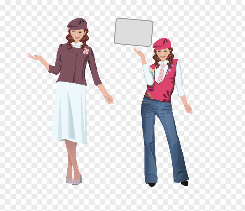Hand-painted Women Download Clip Art PNG