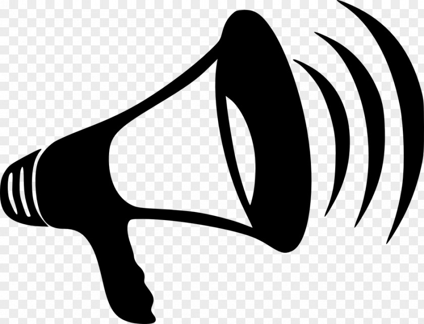 Loudsoundsblackandwhite Megaphone Horn Clip Art PNG