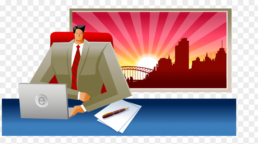 Cartoon Vector Computer Office Workers Pen And Paper Royalty-free Photography Illustration PNG