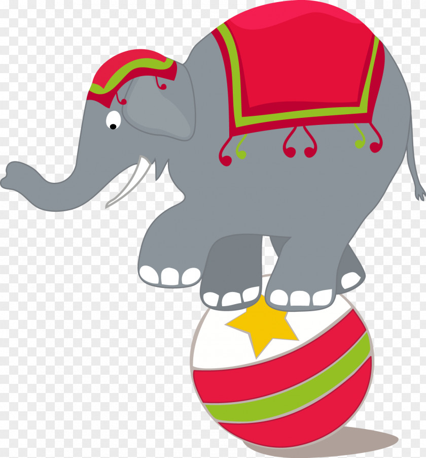 Elephant Motif Asian Circus Clip Art PNG