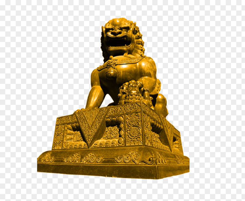 Lion Stone Sculpture PNG