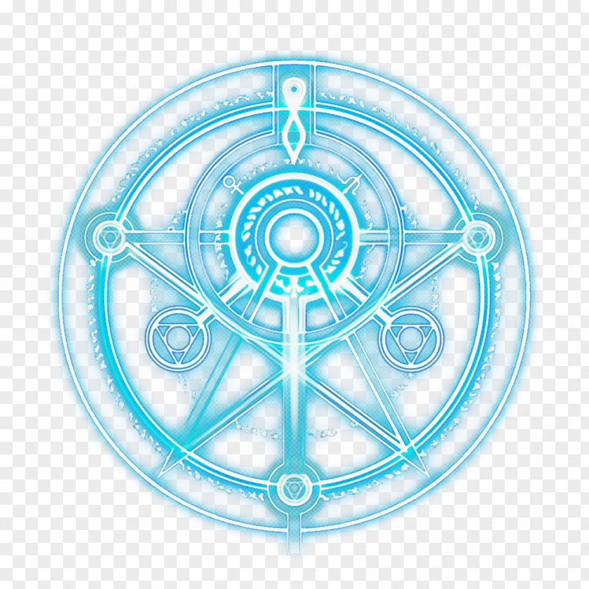 Spoke Symbol Aqua Turquoise Circle Line PNG