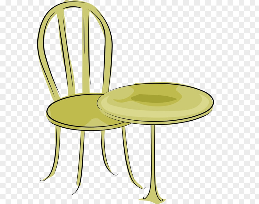 Table Chair Oval PNG