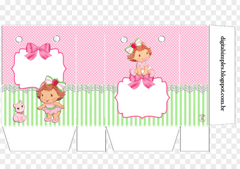 Design Paper Strawberry Shortcake Party PNG