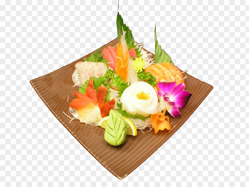 Five Japanese Korean Delicacy Fish Fight Sashimi Cuisine Vegetable PNG