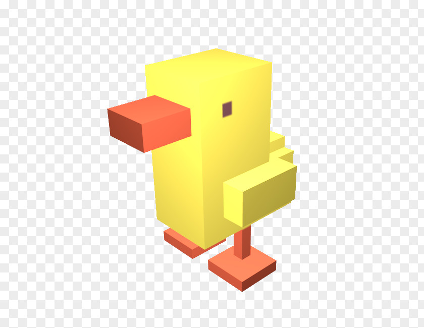 Crossy Road Material Yellow Angle PNG