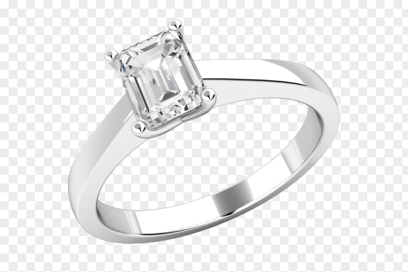 Emerald Diamond Ring Settings Cut Wedding Engagement PNG