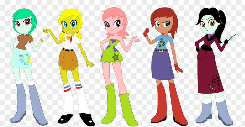 My Little Pony Patrick Star Fluttershy Sandy Cheeks Squidward Tentacles PNG