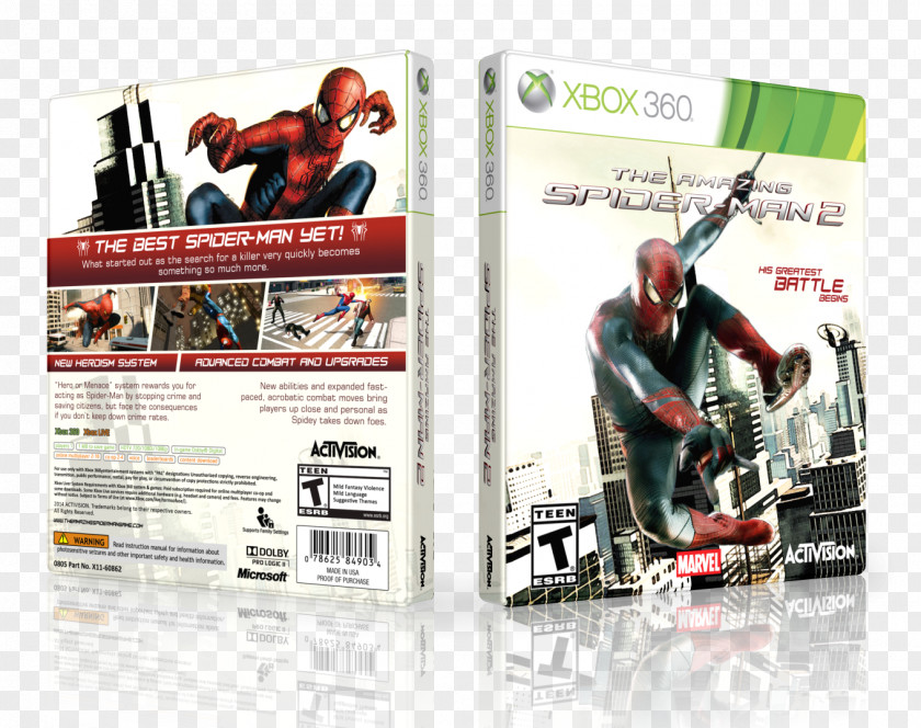 Spiderman Design Xbox 360 The Amazing Spider-Man 2 PNG