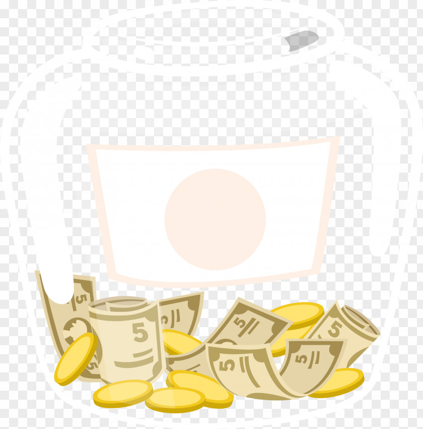 Creative Money In A Transparent Glass Bottle Transparency And Translucency PNG