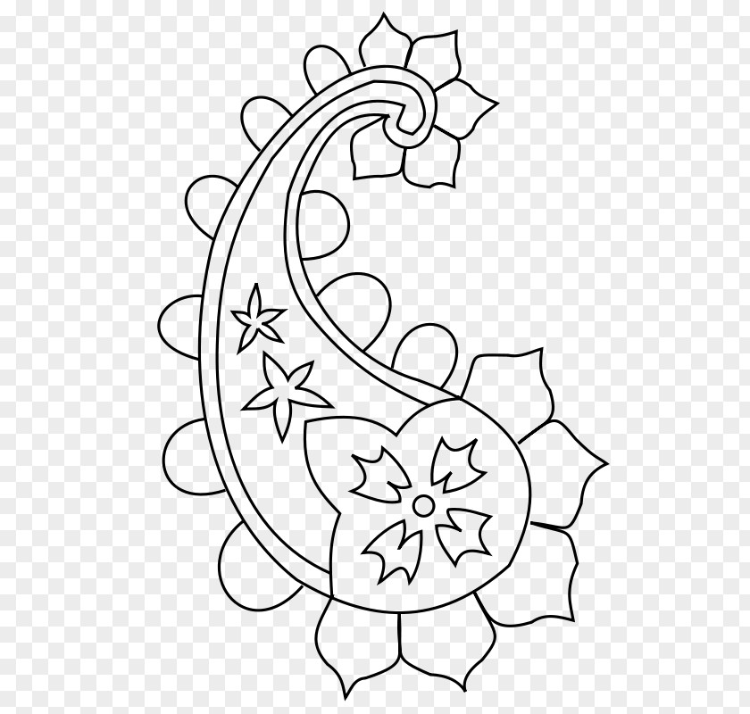 Drawing Paisley Floral Design Clip Art PNG