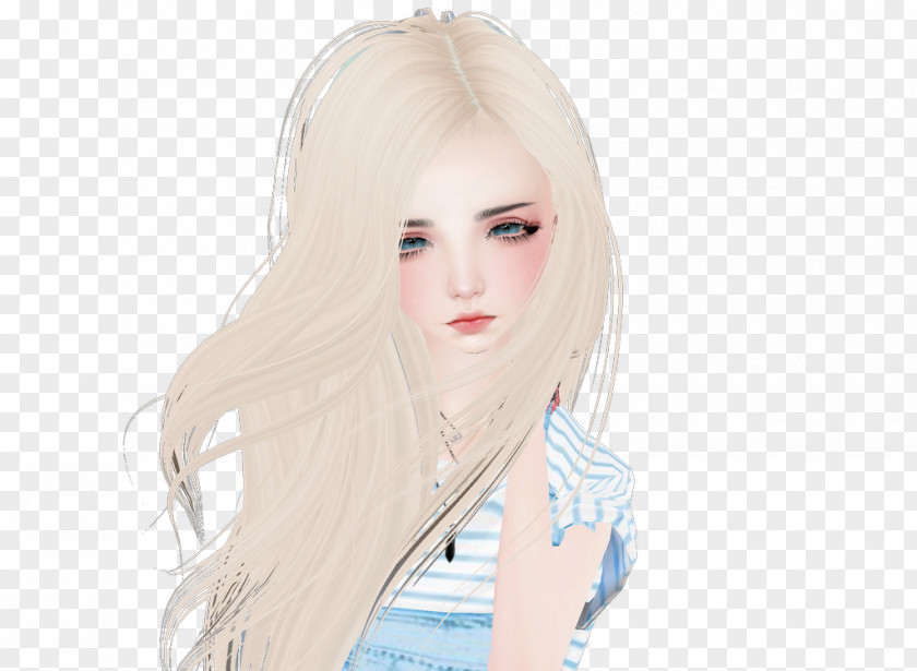 Hair Eyebrow Coloring Long Blond PNG