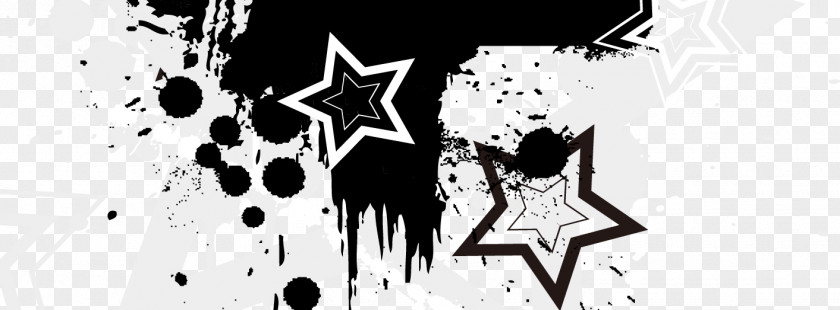 Non-mainstream Graffiti Star Shading Card Grunge Shape Wallpaper PNG