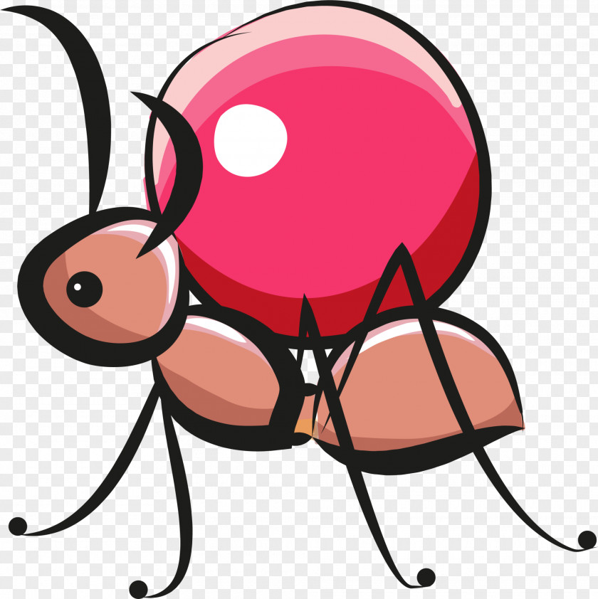 Pink Cartoon Ants Ant Clip Art PNG