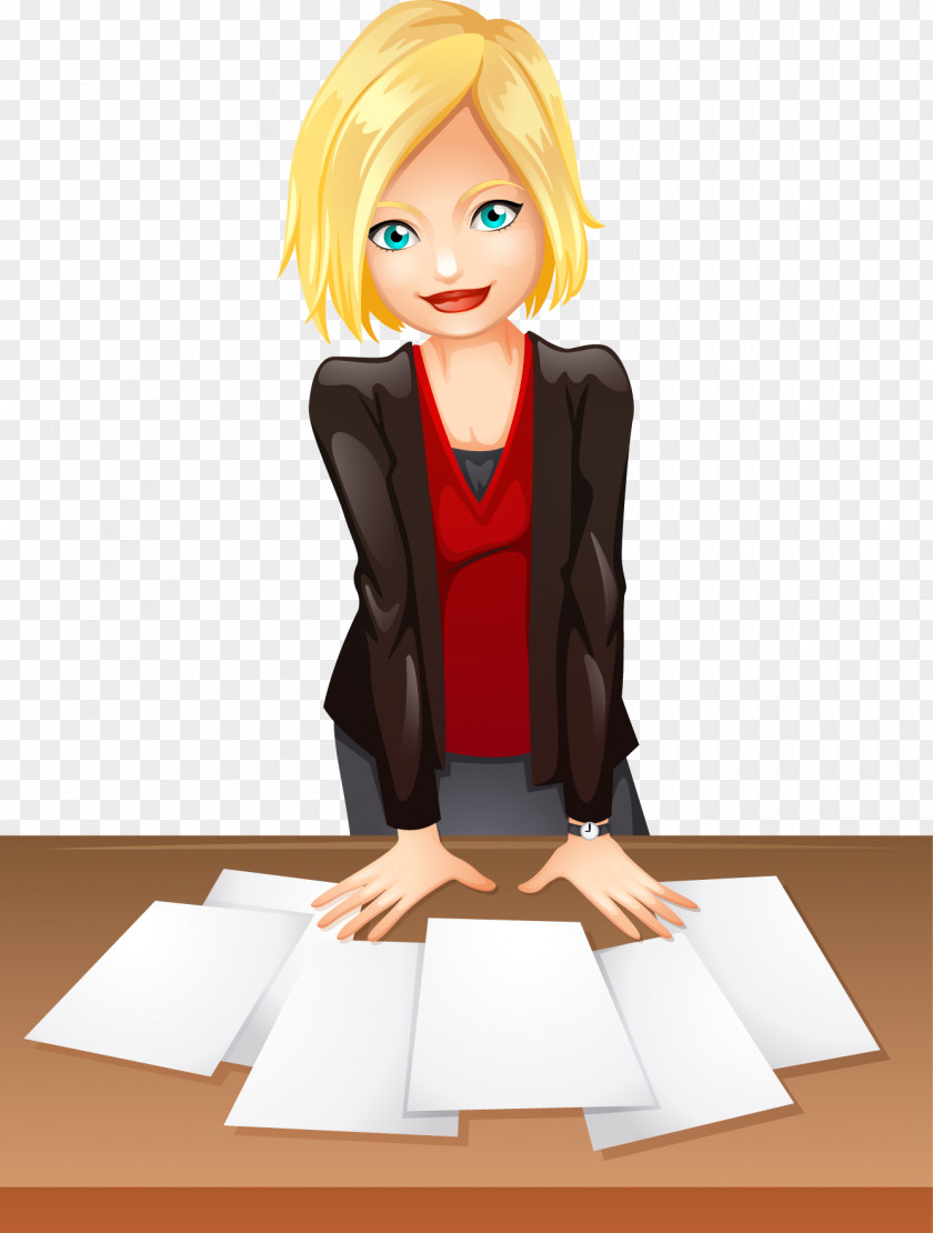 Professional Women Business Elite Picture Age Of Enlightenment White Secretary Illustration PNG