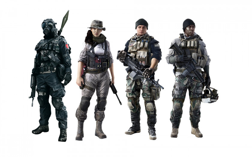 Soldiers Battlefield 4 3 1 Squad United States PNG