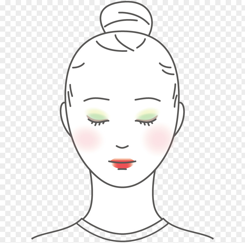 The Fresh Beauty Eye Cheek Line Art Clip PNG