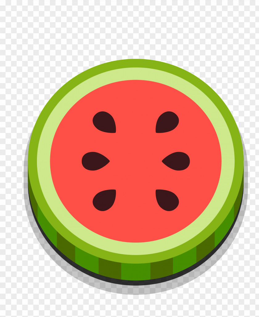 Cartoon Watermelon Cross Section Fruit PNG