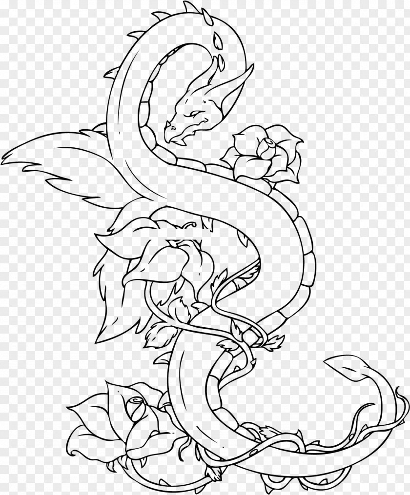 Long Tree China Chinese Dragon Drawing Tattoo PNG