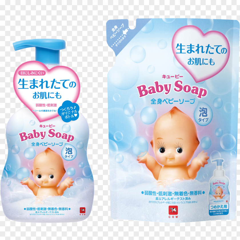 Soap Foam Kewpie Cow Brand Kyoshinsha キューピーベビーシリーズ PNG