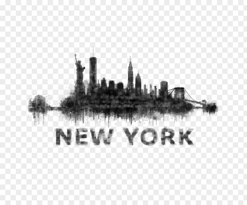 Blackandwhite Logo New York City PNG