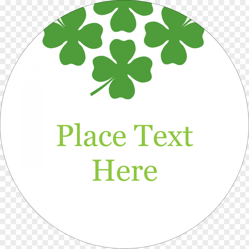 Leaf Shamrock Logo Circle PNG