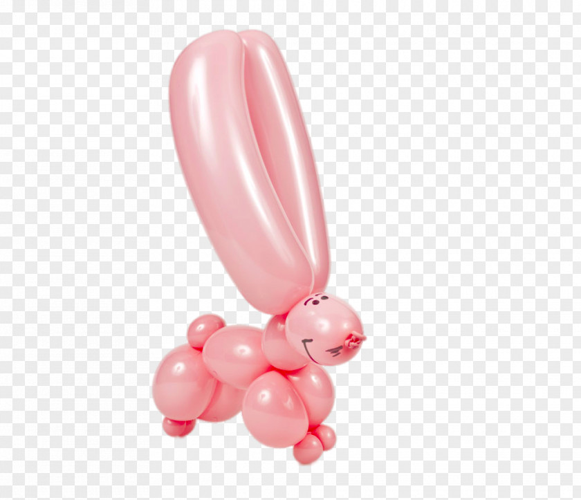 Pink Rabbits Balloon Petal PNG