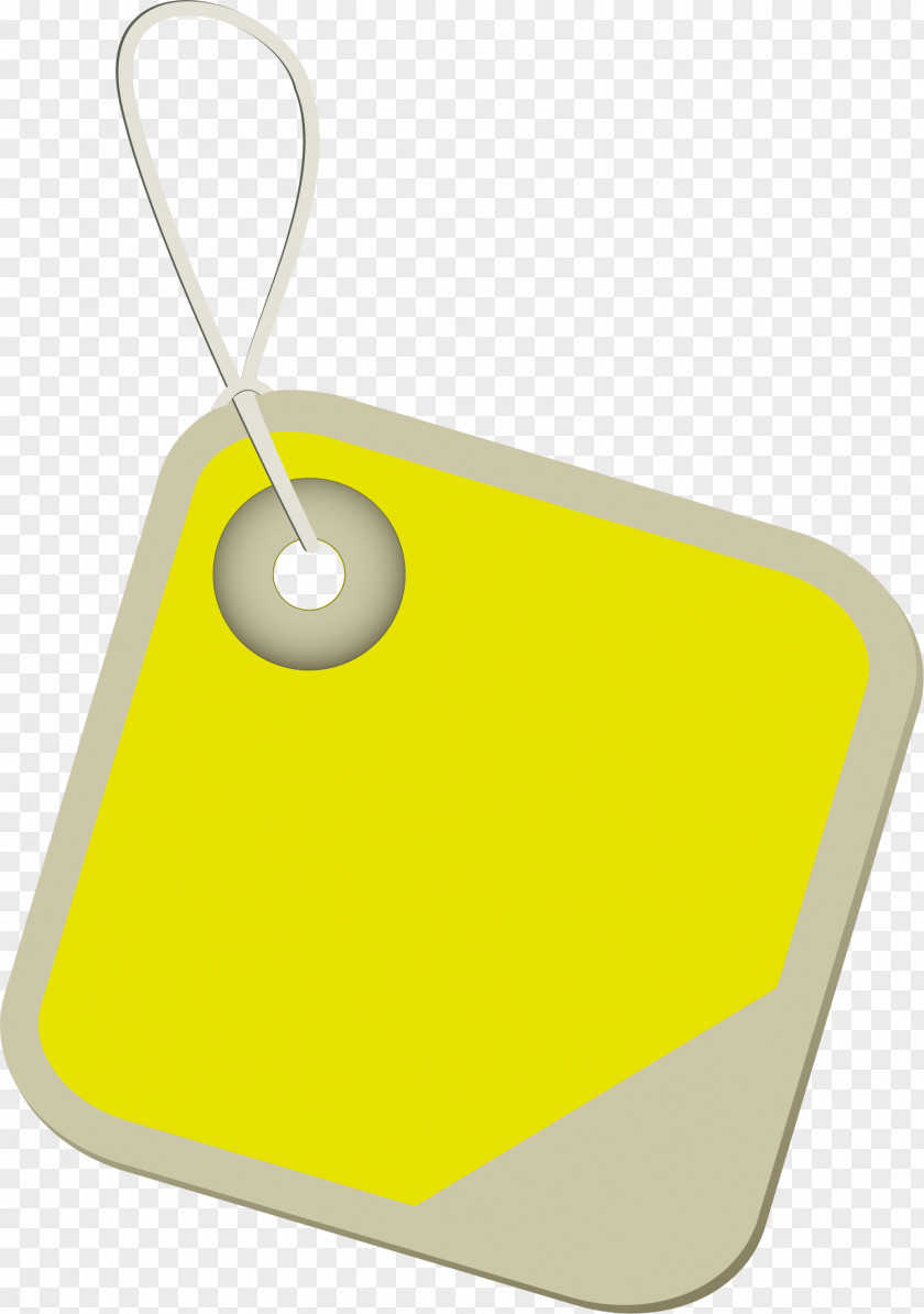Yellow Vector Tag PNG
