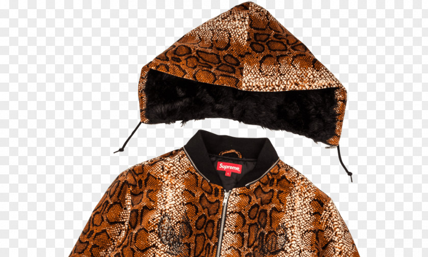 Brown Supreme Louis Vuitton Hoodie Outerwear Headgear Fur PNG
