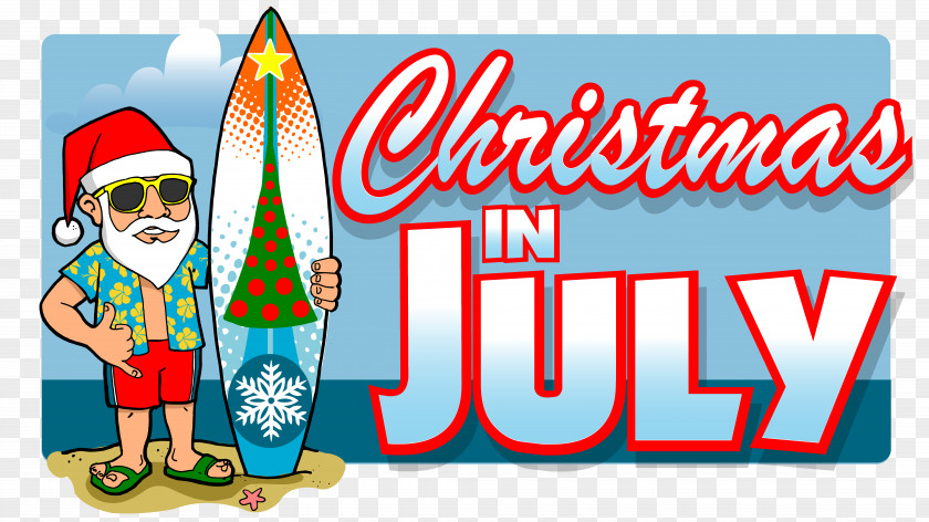 Christmas In July Banner Brewery Illustration Logo Ornament Clip Art PNG