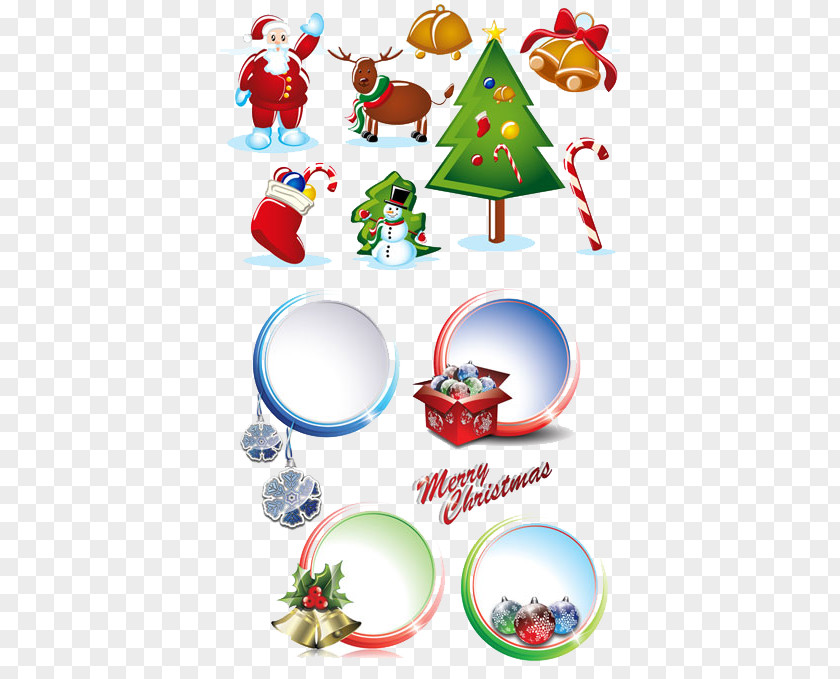 Creative Christmas Santa Claus Reindeer Tree PNG