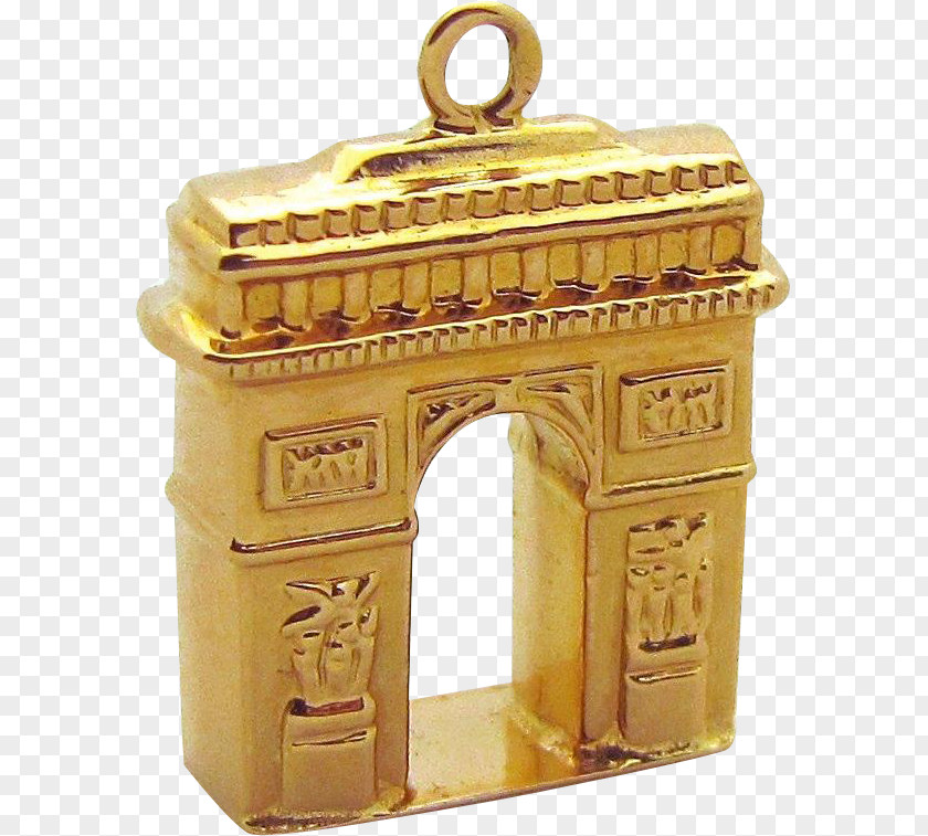 Gold Arc De Triomphe Ruby Lane Charms & Pendants Jewellery PNG