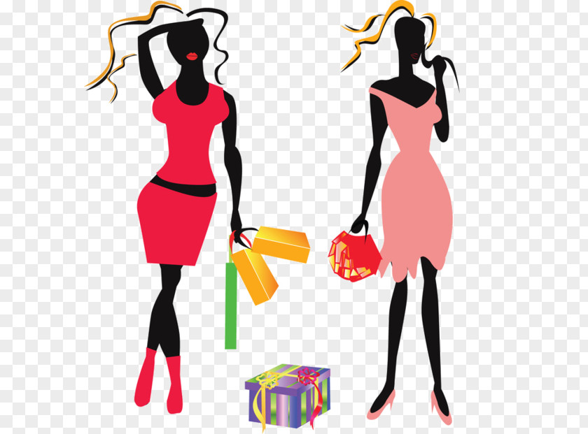 Shopping Woman Illustration PNG