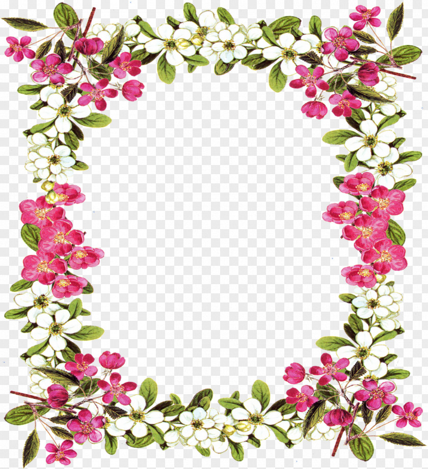 Garland Frame Flower Clip Art PNG