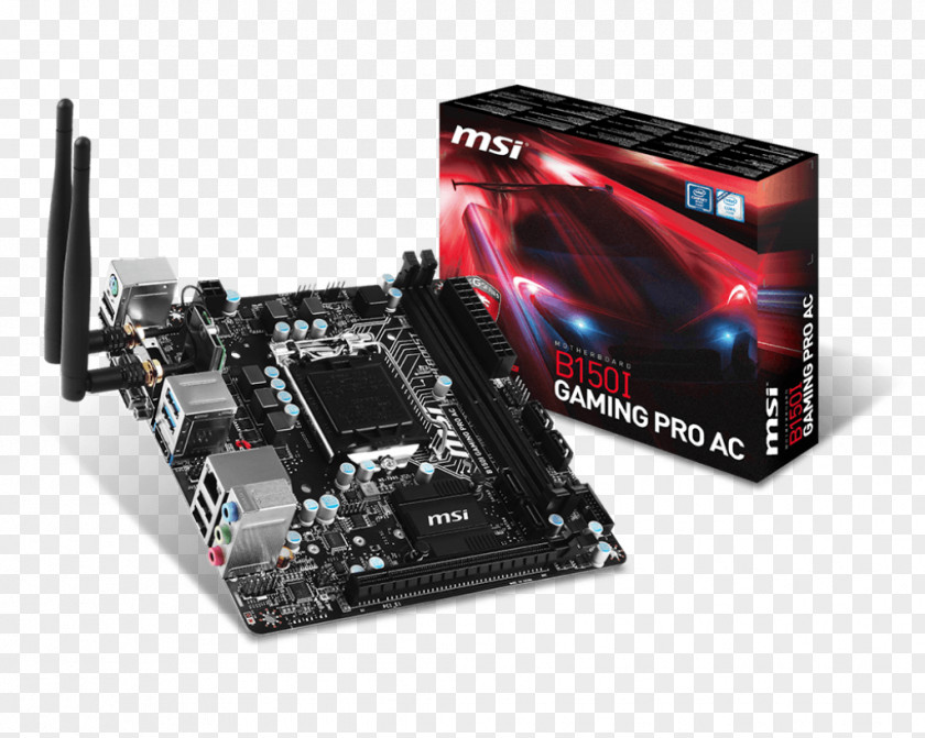 LGA 1151 Mini-ITX MSI B150I Gaming Pro AC Motherboard DDR4 SDRAM PNG