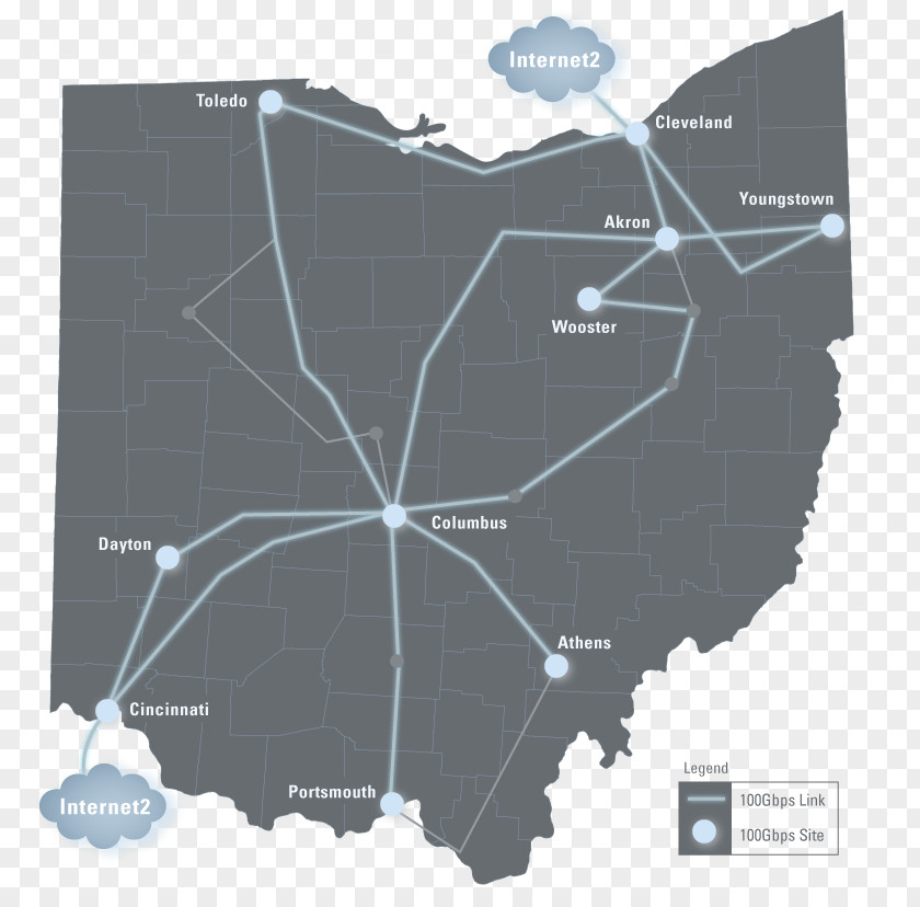 Map Ohio Blank Vector PNG
