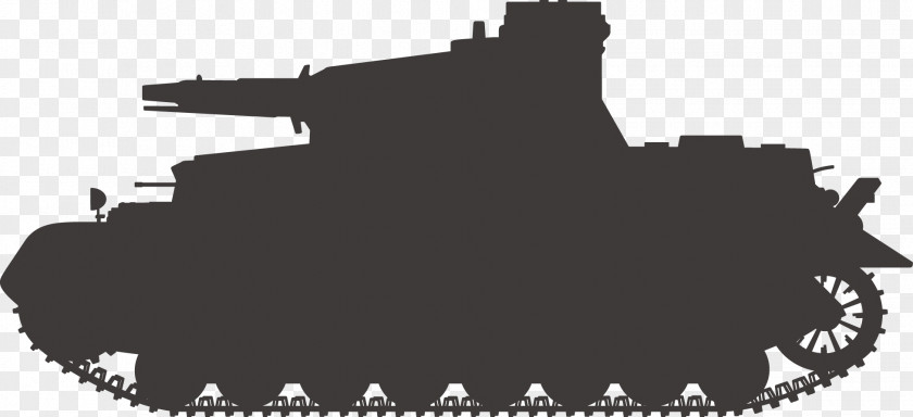 Tank Panzer IV Type 10 Silhouette 無人戦争2099 PNG