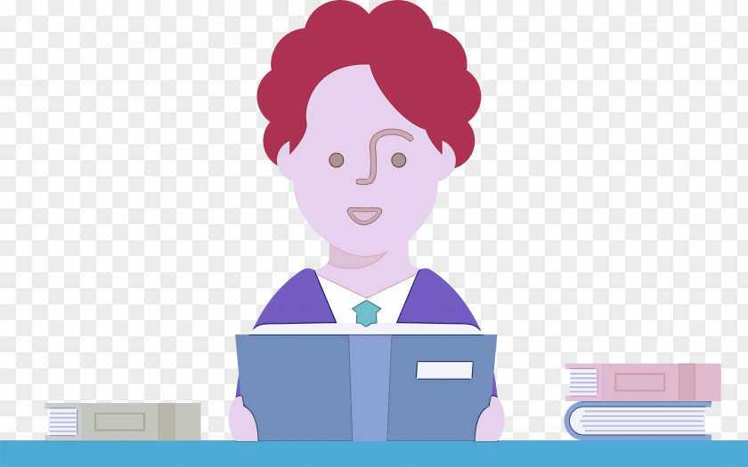 Teacher Reading Book PNG