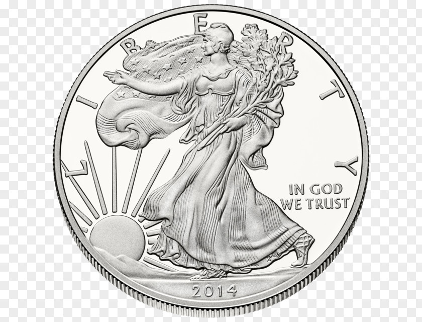 United States American Silver Eagle Coin Bullion PNG