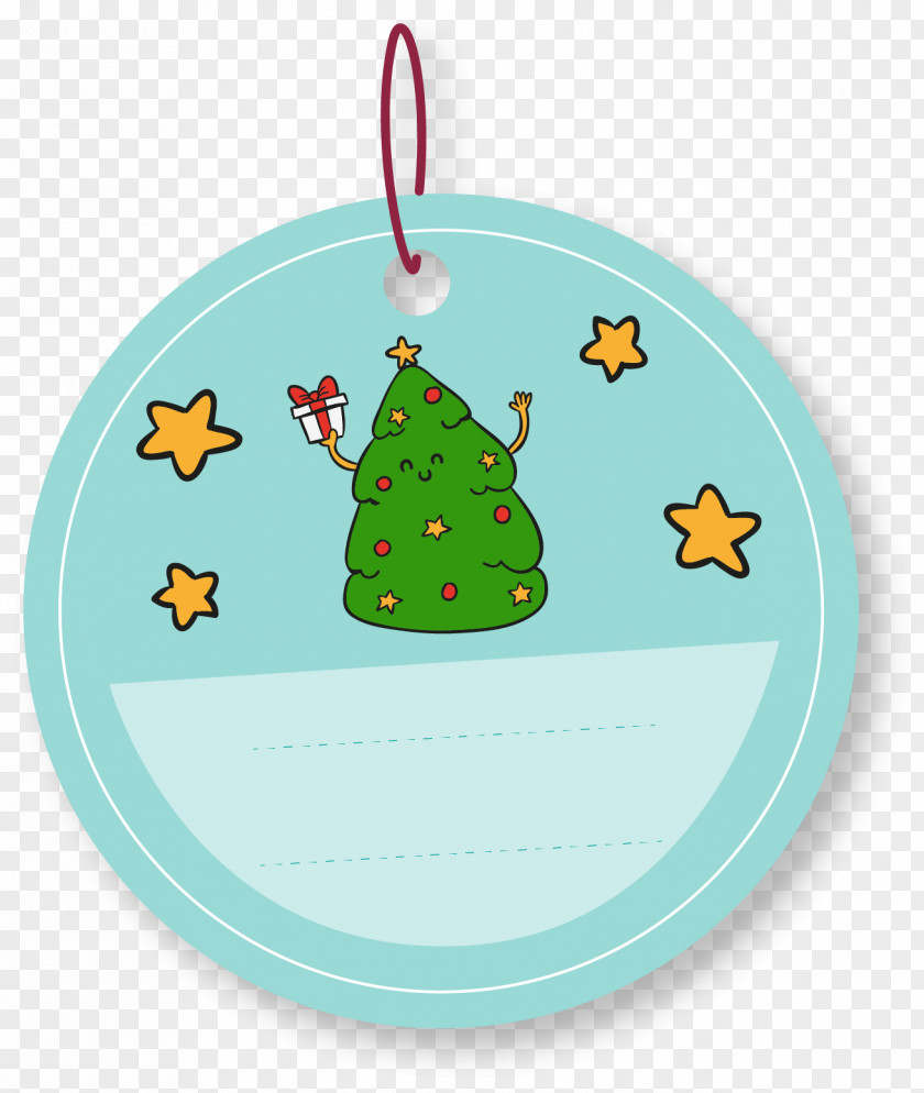 Vector Christmas Tree Lift Card Ornament PNG