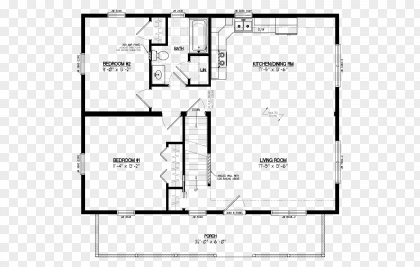 House Log Cabin Floor Plan PNG
