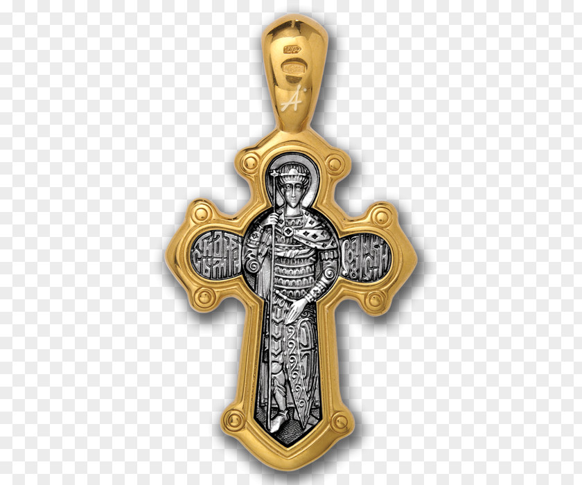 Silver Gold Lavalier Crucifix Cross PNG