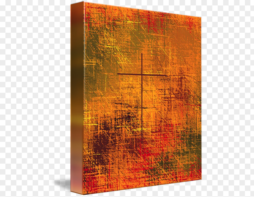Golden Earth Wood Stain Rectangle Square Modern Art PNG