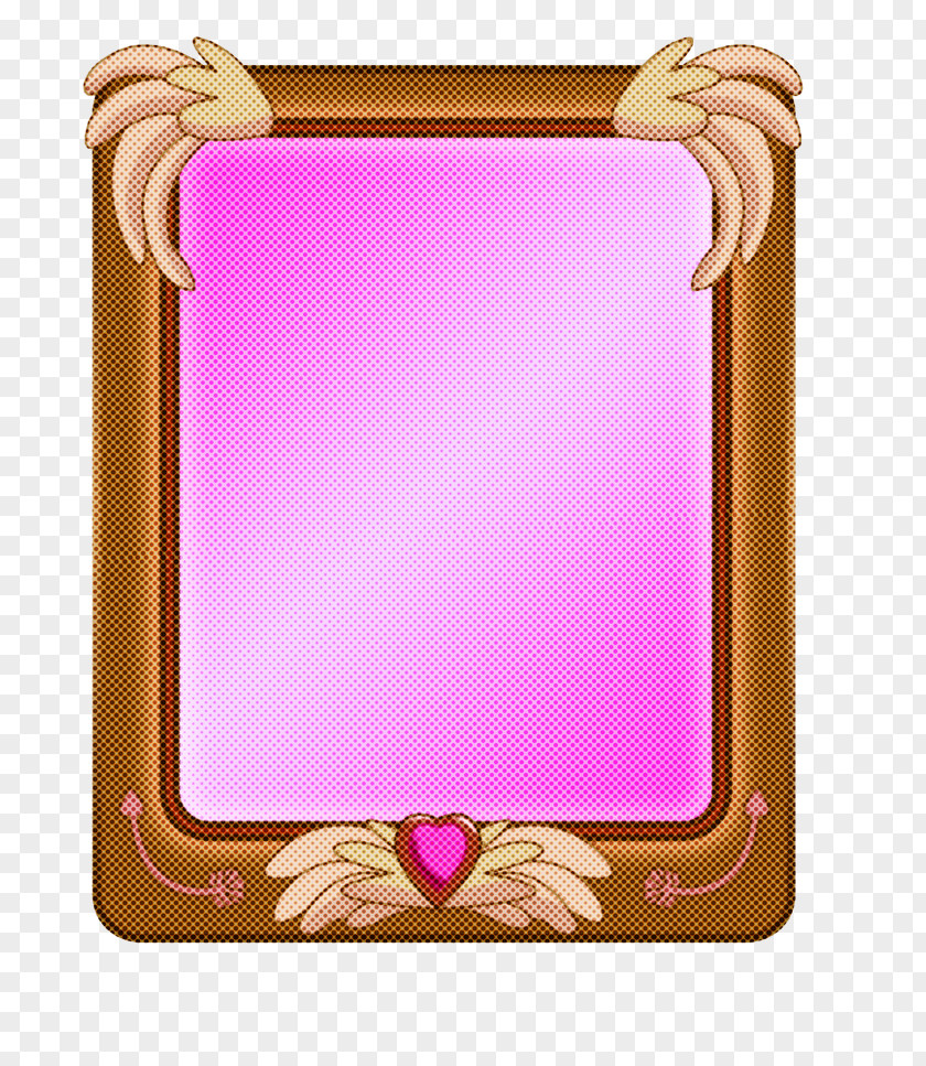 Picture Frame Rectangle Pink Background PNG
