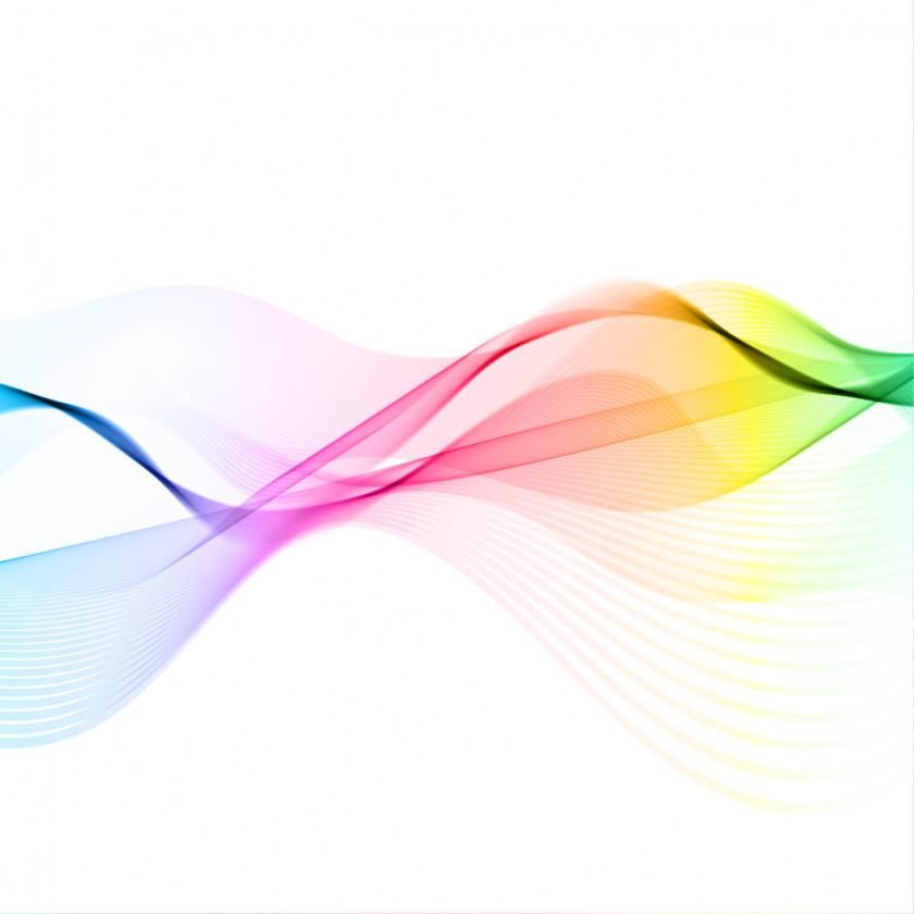 Vector Rainbow Sound Wave Curve Picture Color PNG