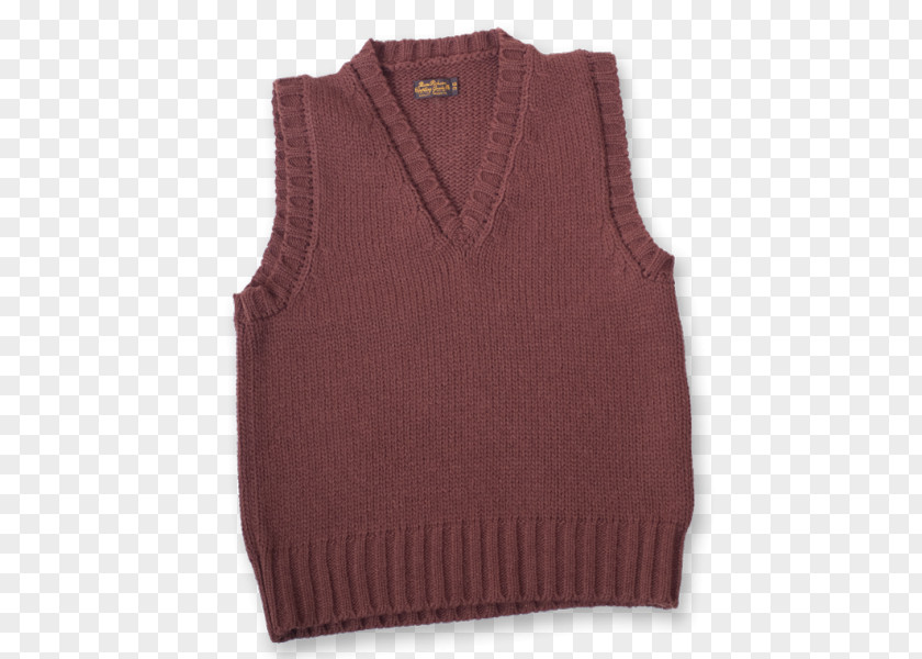 Sweater Gilets Sleeve Wool Neck PNG