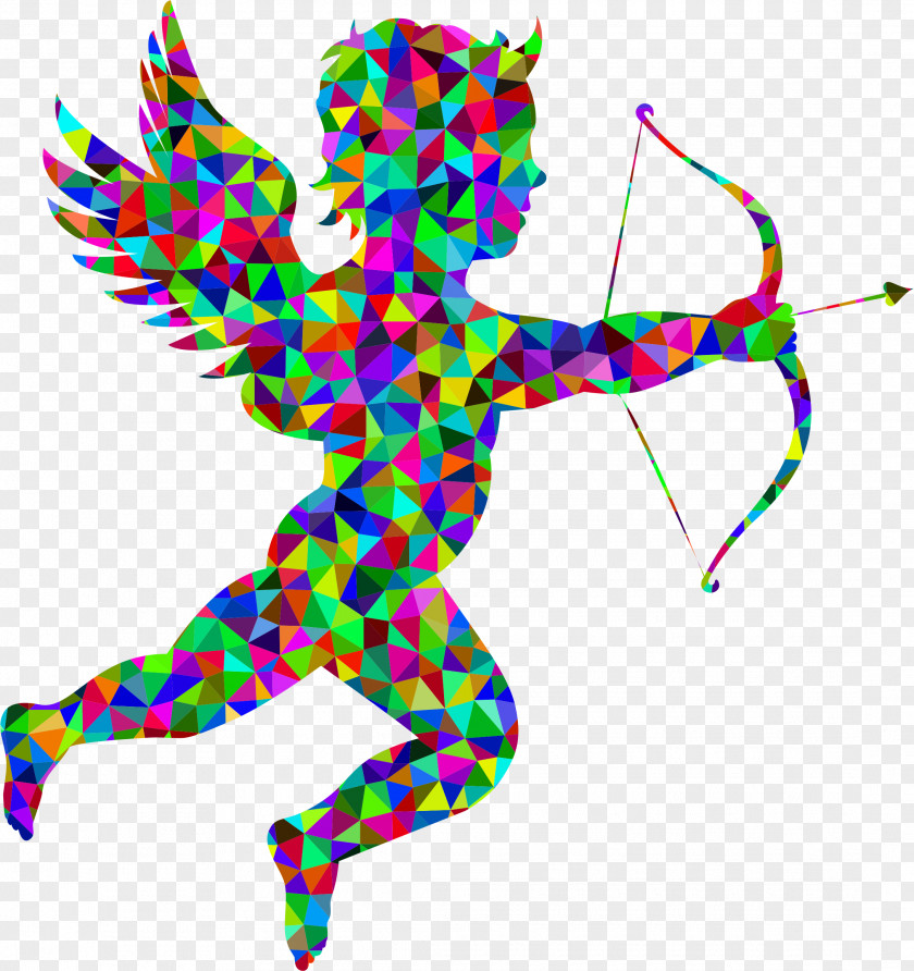 Cupid Cherub Silhouette Clip Art PNG