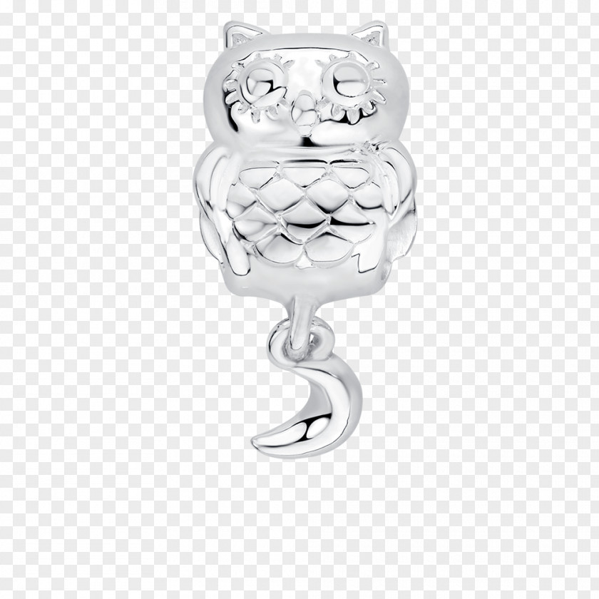 Owl Moon Cat Body Jewellery Silver Font PNG