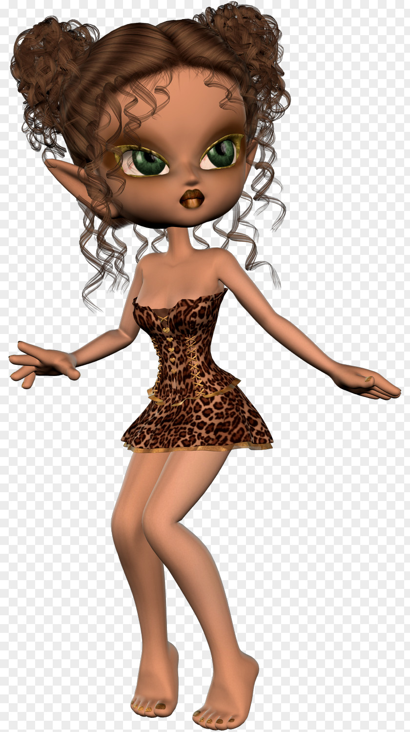 Doll Brown Hair Human Color Fairy PNG